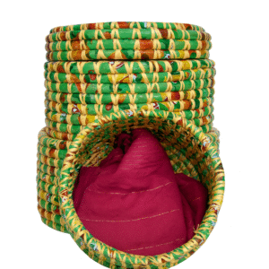 Eco-Friendly Handmade Storage Basket (Upcycled Material, Set of 2)